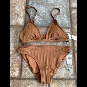 Aerie Ribbed Shine Bikini Set